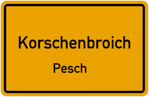 Ortseingangsschild von Korschenbroich